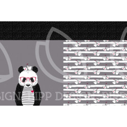 Jersey - Panel Panda maritim grau